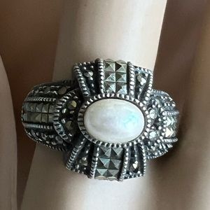 Silpada Sterling silver 925 mother of pearl size 8 Vintage ring